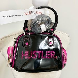 Dolls Kill Hustler Bowler Mini Crossbody Bag - Faux Patent Leather - NEW
